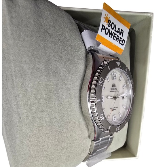 ORIENT Quartz Sports Watch, Metal Strap - 39.9mm diver sporty casual travel - Picture 7 of 16